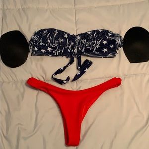 American flag bandeau bikini
